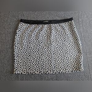 Express Animal Print Tube Top - Black & Cream